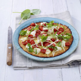 pizza senza glutine con base cavolfiore