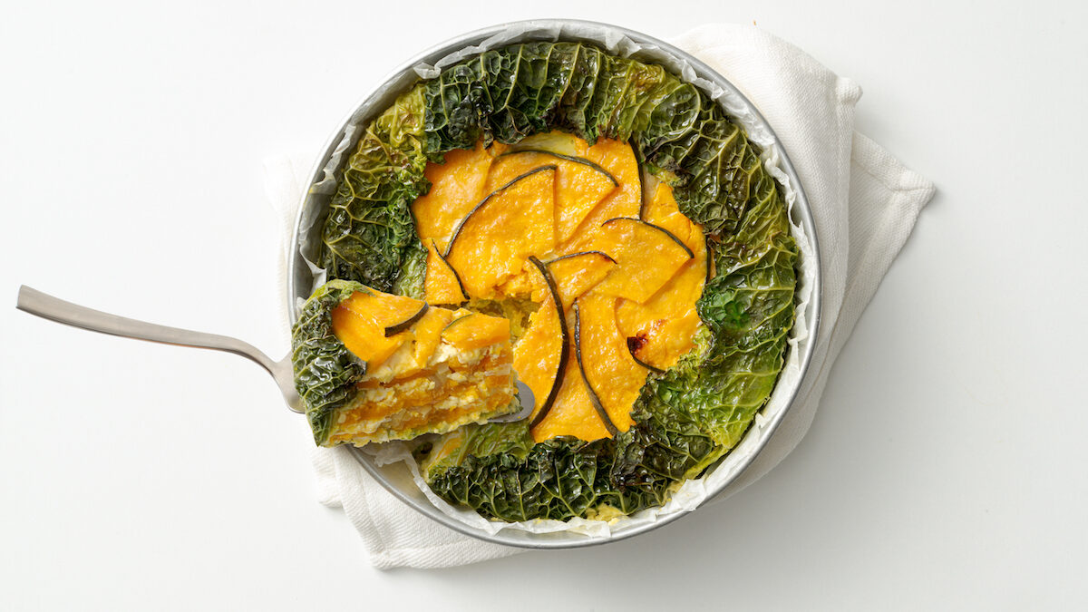 Torta salata alla verza e zucca