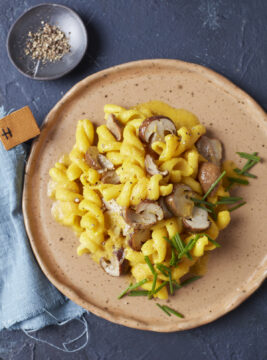 Fusillotti ai porcini con salsa allo zafferano