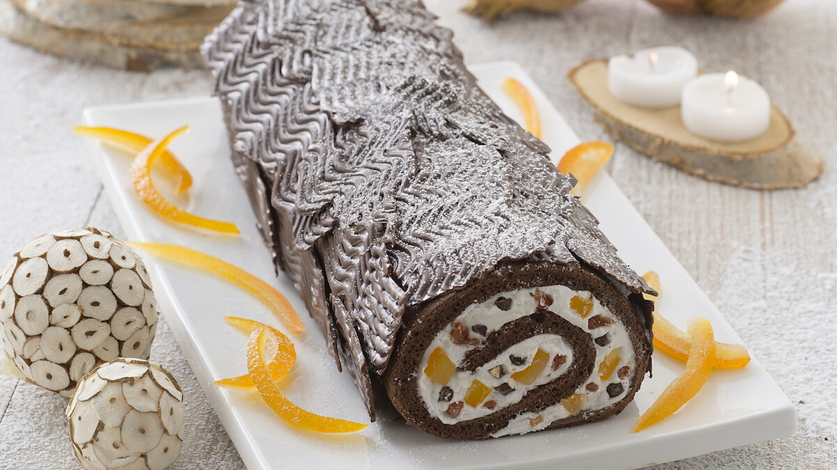Tronchetto di castagne e fondente