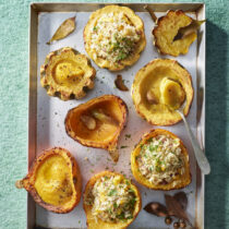 mezze zucche al forno ripiene