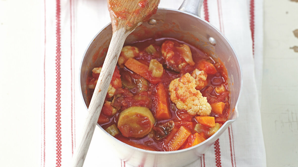 Ratatouille d’inverno ai funghi secchi