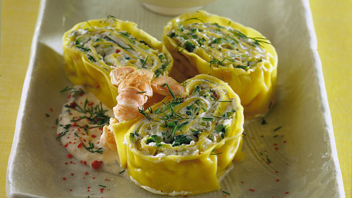 Rotolo di pasta fresca alle zucchine