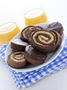 Girelle al cioccolato con crema spalmabile
