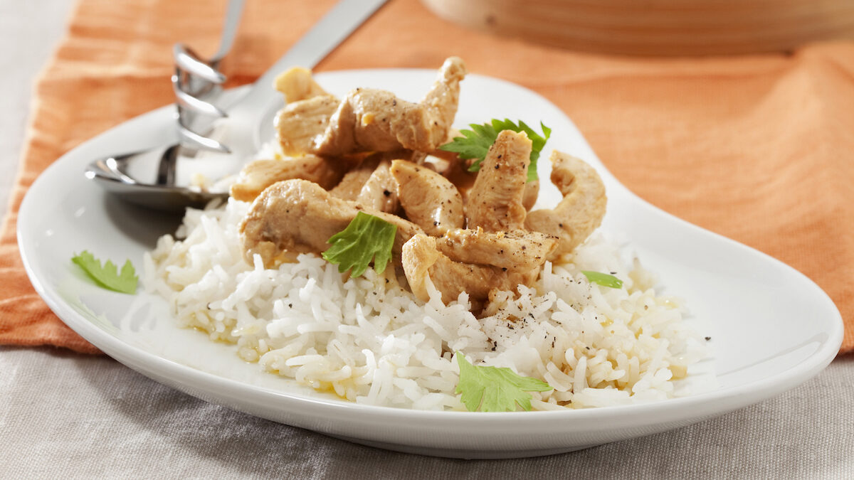 Riso Basmati con pollo marinato