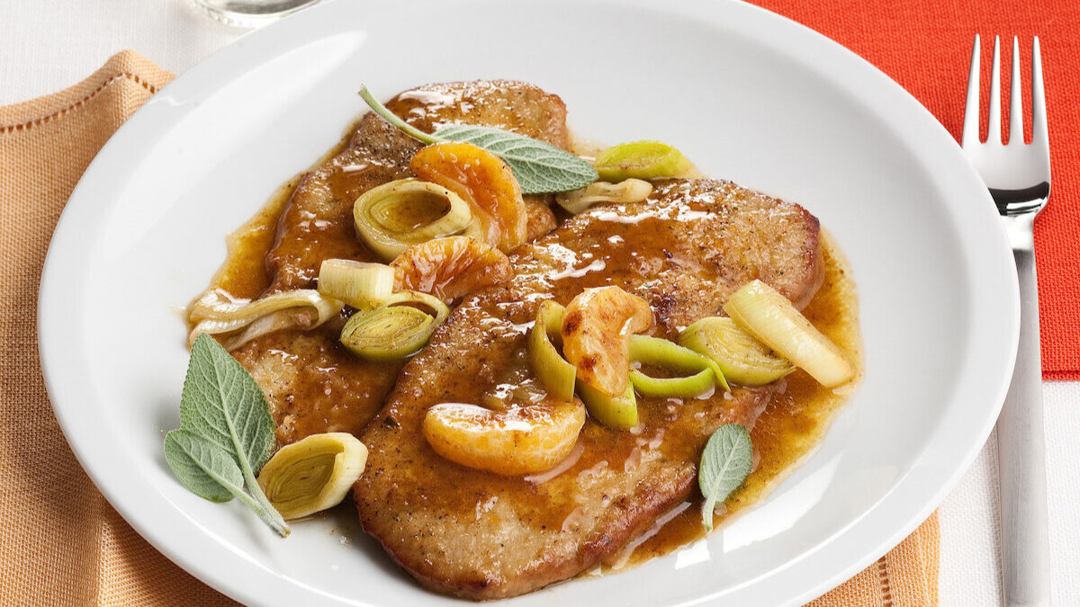 Scaloppine di vitello al mandarino
