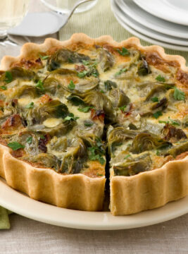 Torta salata con pancetta al limone