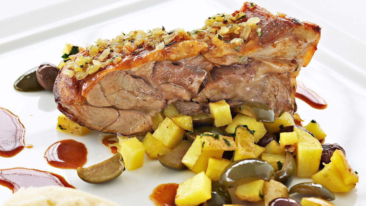 Spalla d’agnello con gremolata al timo