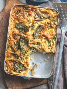 Lasagna di pane carasau e carciofi mammola