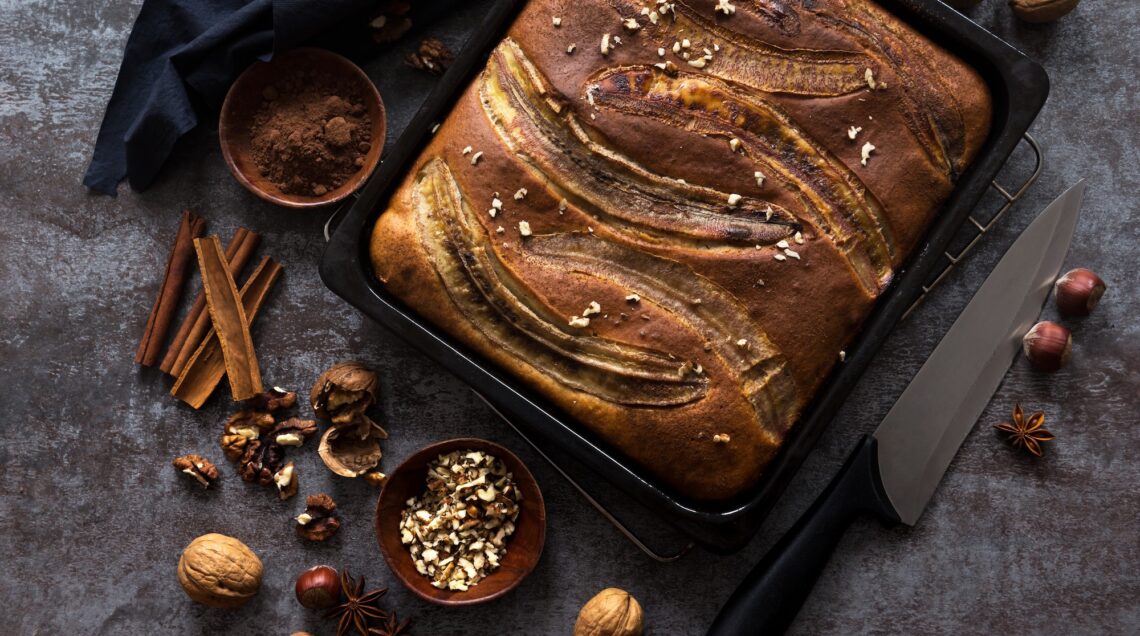 Banana bread with spices