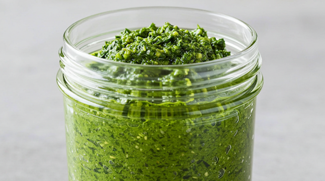 pesto di foglie di carote
