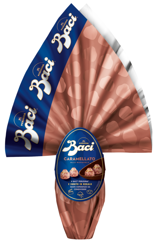Uovo caramellato alle mandorle con Baci Perugina