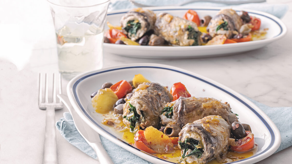 Involtini di palamita al sugo di pomodorini