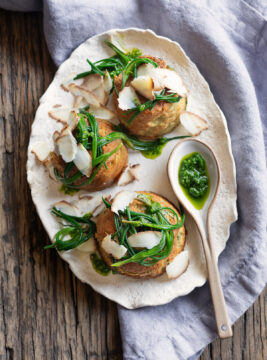 Sformatini agli agretti e ricotta affumicata