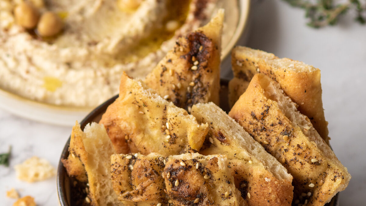 Pinsa facile allo za’atar