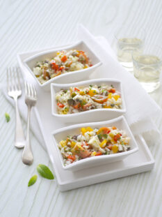 Insalata di riso con uova sode