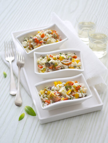 Insalata di riso con uova sode