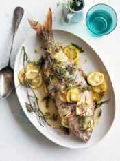 Pagello al Pernod con i limoni