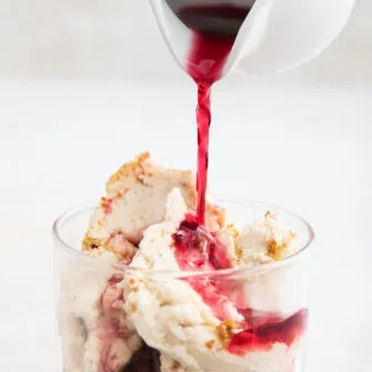 Gelato al cheesecake affogato all'amarena - NP