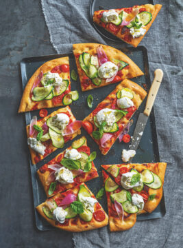 Focaccia ortolana alla bufala