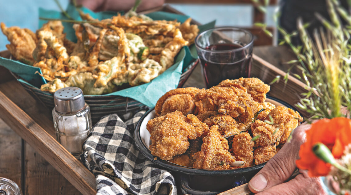 Fritto di coniglio ed erbe