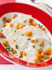 FESA DI VITELLO ALLO CHÈVRE CON ZUCCA