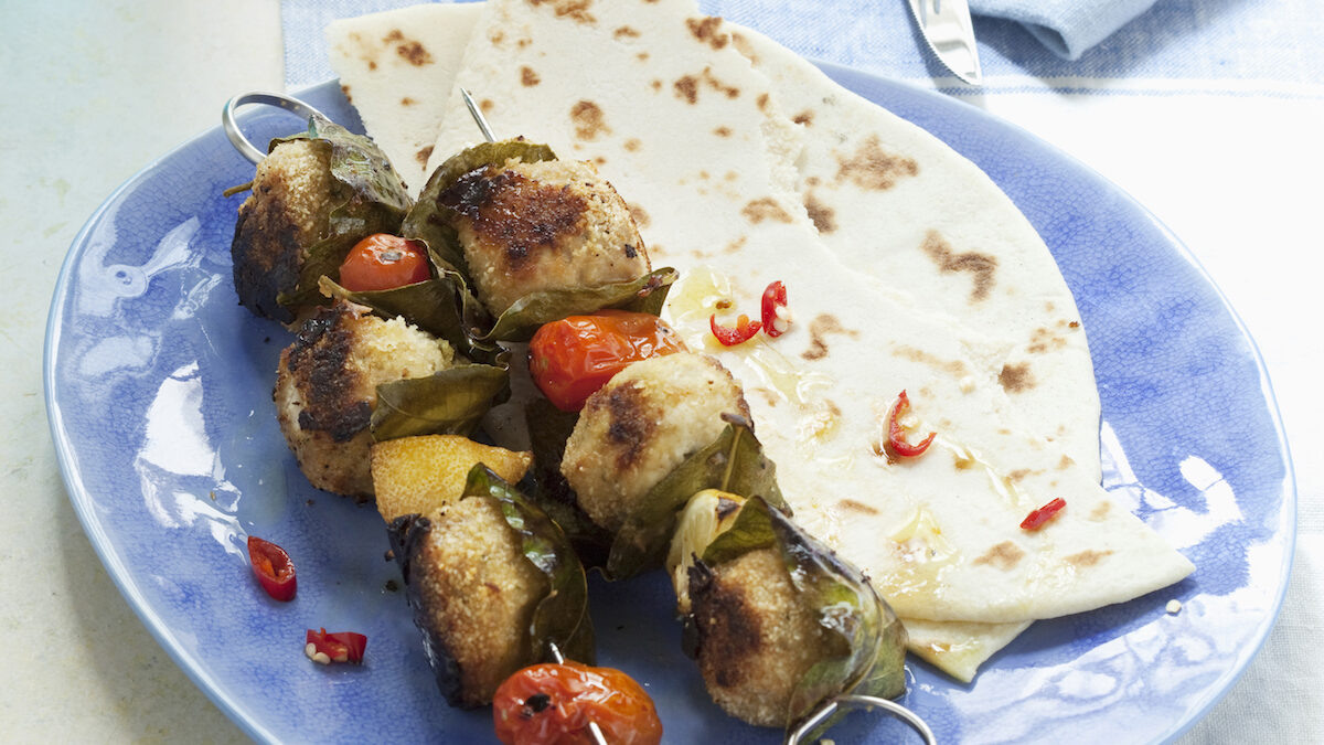 Spiedini di polpette al limone