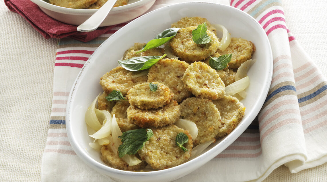 Cotolettine di melanzane in carpione alla menta