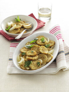 Cotolettine di melanzane in carpione alla menta