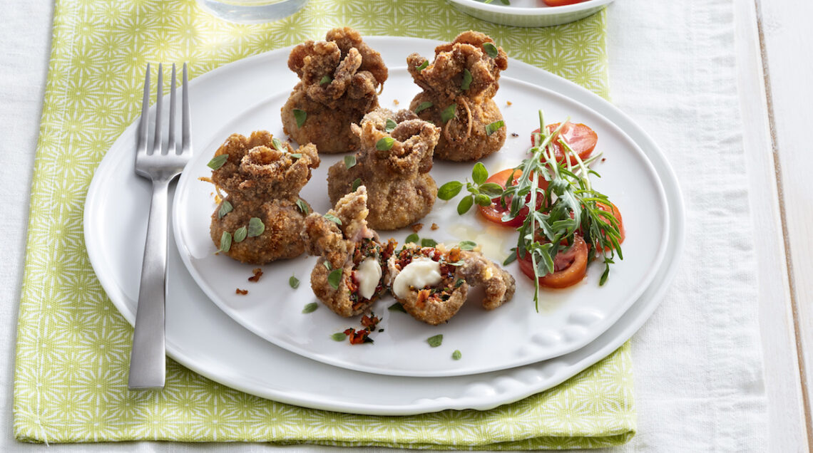 Fagottini alle erbe con mozzarella