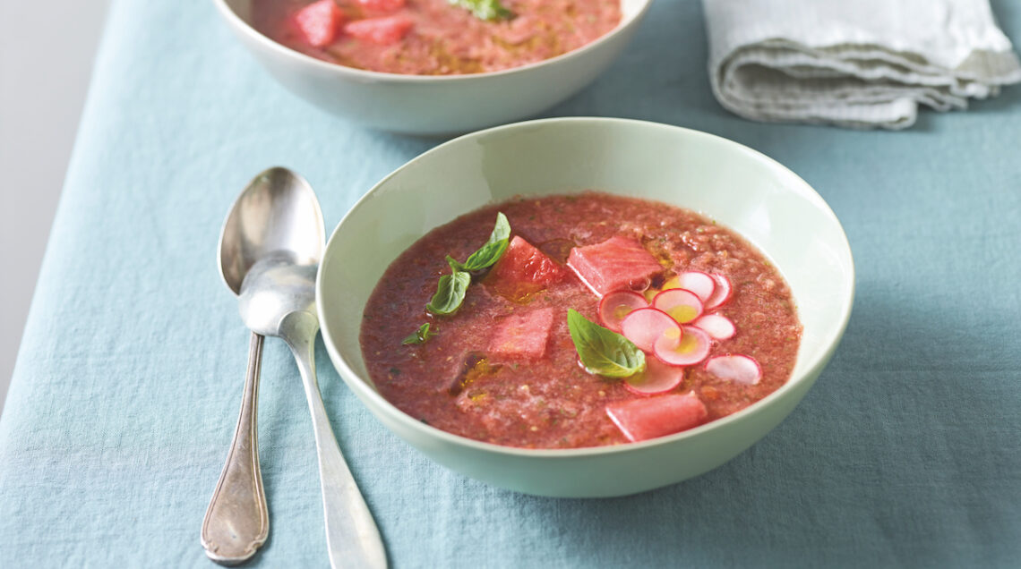 Gazpacho di pomodori e anguria