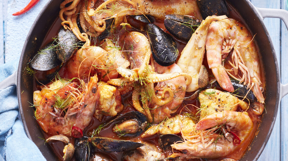 Zuppa di pesce al finocchietto e zafferano