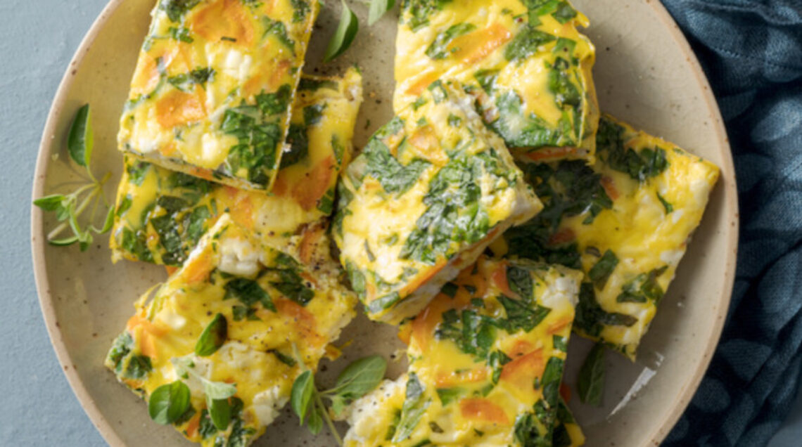 Frittata al forno con verdure e feta