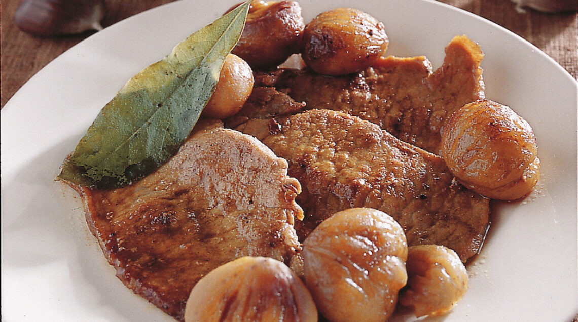 piccatine di lonza con castagne