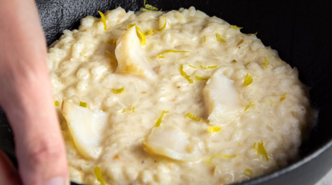 Risotto al baccalà mantecato