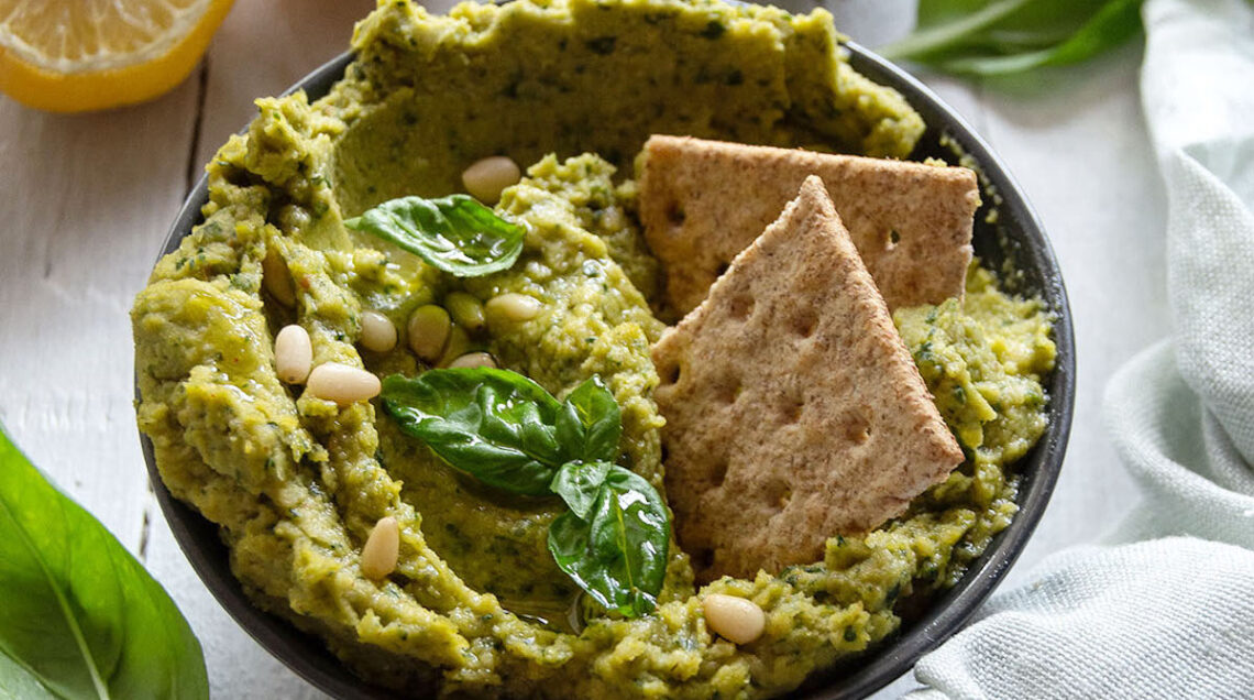 hummus di ceci al basilico