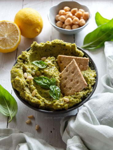 hummus di ceci al basilico