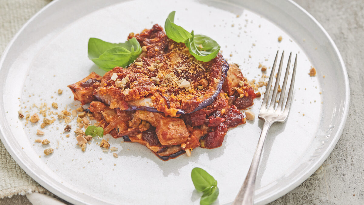 Parmigiana di melanzane di Vigata, con pesce spada