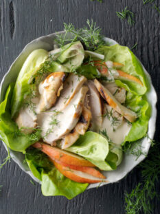 Insalata Di Pollo Con Crema Alla Tahina E Yogurt -