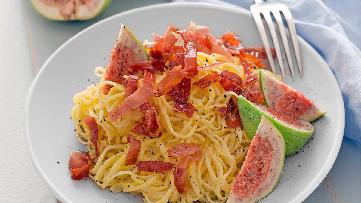 Tagliolini mantecati con i fichi