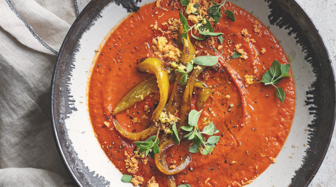 Zuppa di ortaggi arrostiti