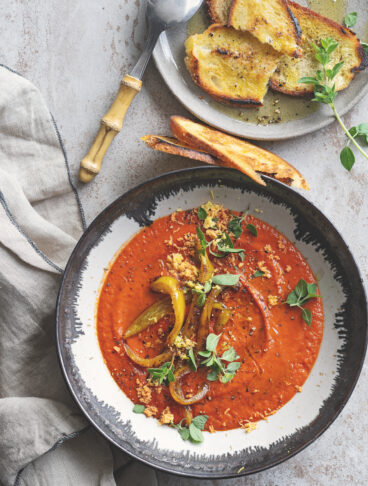Zuppa di ortaggi arrostiti