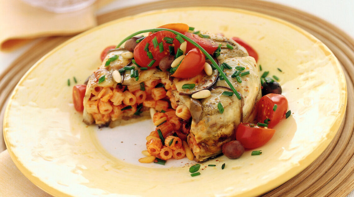 CHARLOTTE DI PASTA CON MELANZANE