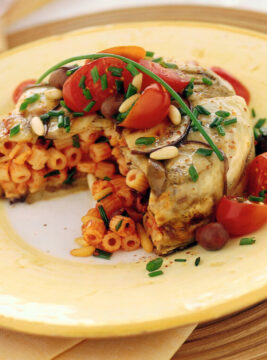 CHARLOTTE DI PASTA CON MELANZANE