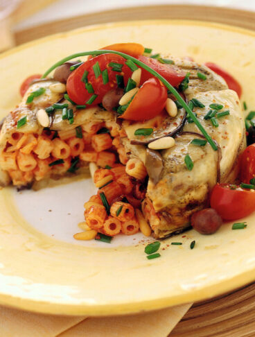 CHARLOTTE DI PASTA CON MELANZANE