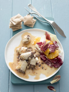 Involtini di sogliola radicchio e arancia