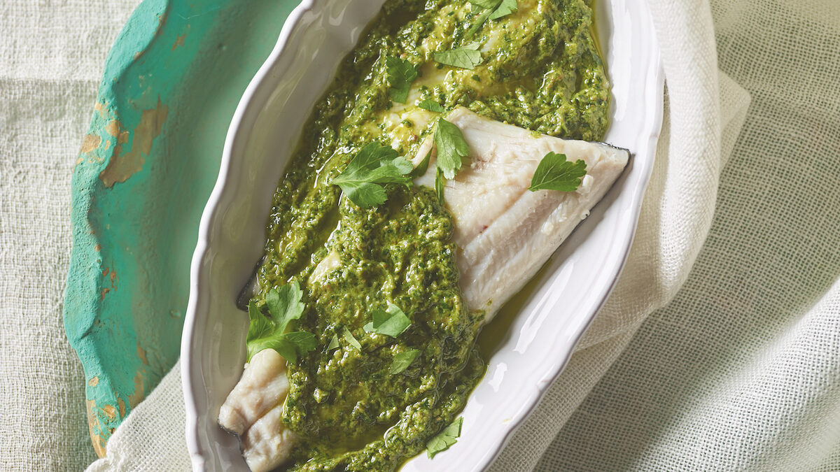 Trote in salsa verde con acciughe