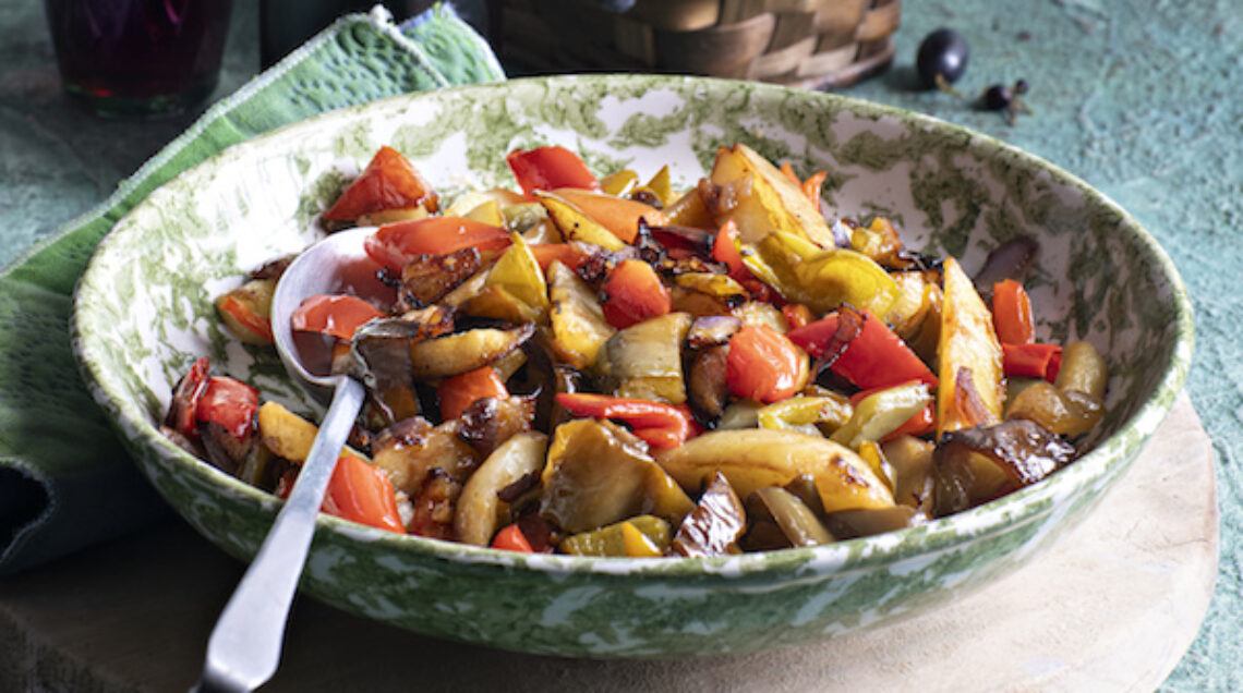 Patate cotte con i peperoni