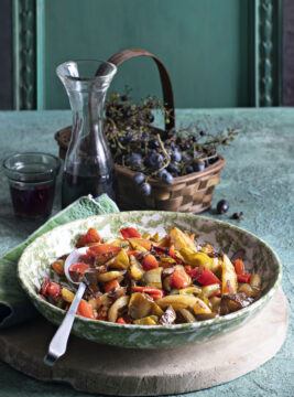 Patate cotte con i peperoni