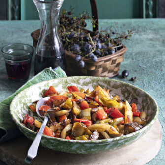 Patate cotte con i peperoni